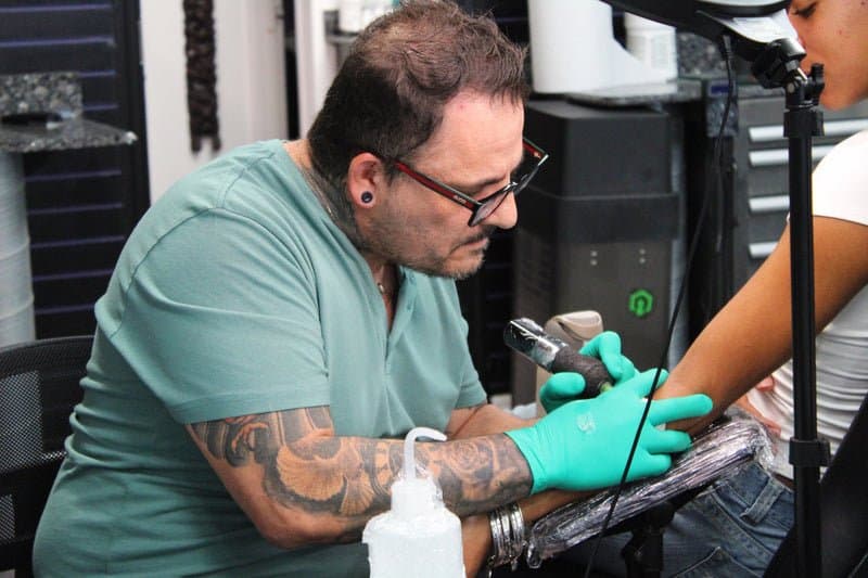 Detailed custom tattoo work by a Z-Edge artist